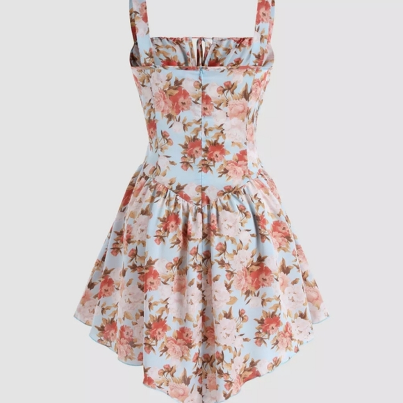 Cider Floral Zip Up Corset Dress - Picture 2 of 7